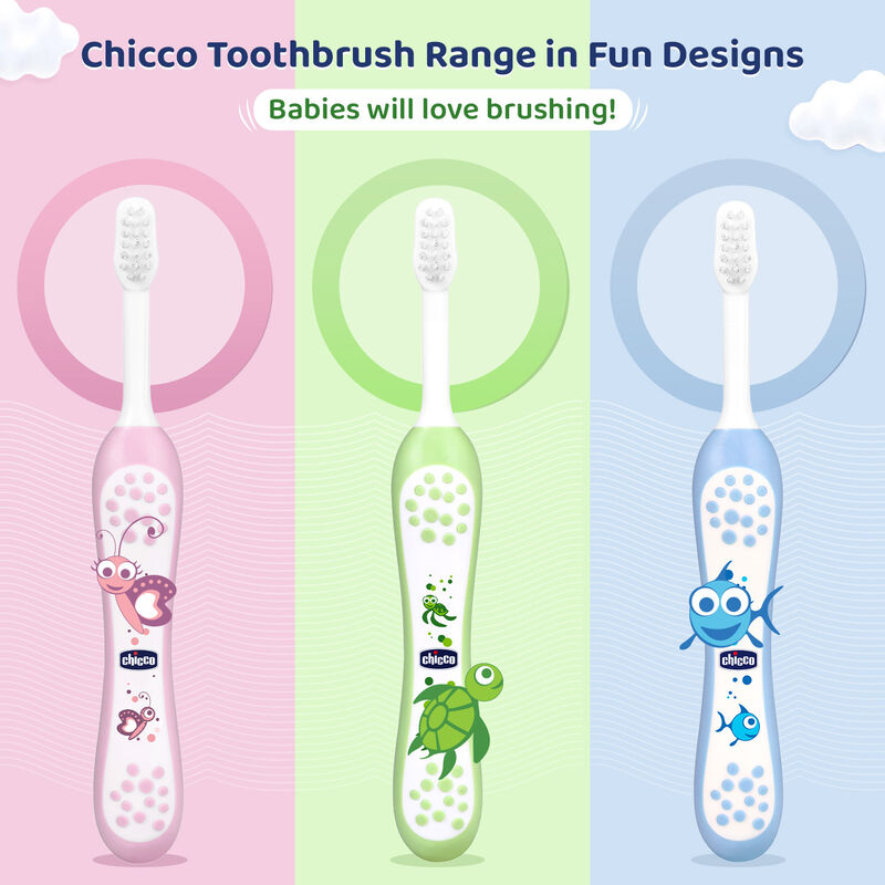 Toothbrush Set Pink+Green 6M-36M image number null